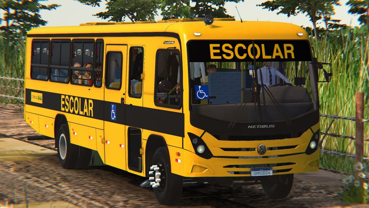 Neobus Thunder Midi VW 15.190 OD Euro V Padrão Escolar (GAMEPLAY) - Proton Bus Simulator