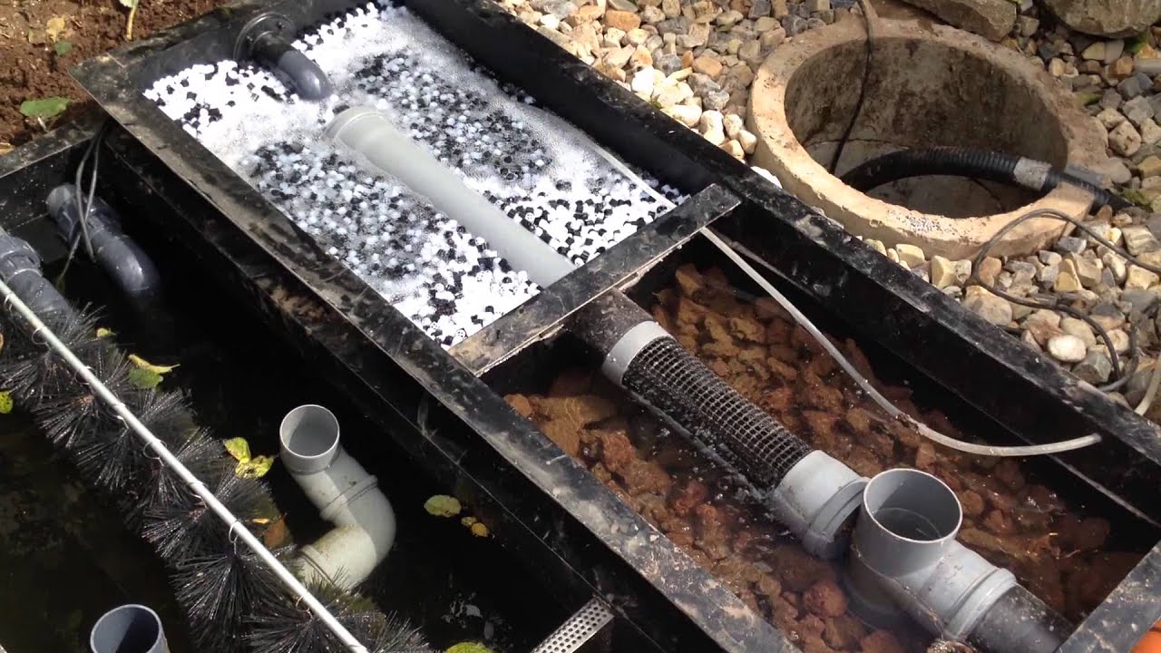 Patronenfilter mit KombiBiokammer (50 Movingbead 50 Filterlava) am