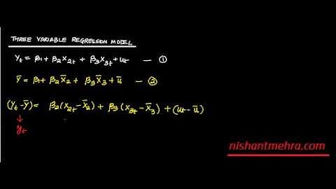 [IES/IAS Economics Mains] [ONLY IES] Normal equations 3 variable regression model
