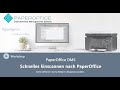 Schnelles scannen der dokumente mit intelligentem scan modul nach dokumenten management paperoffice