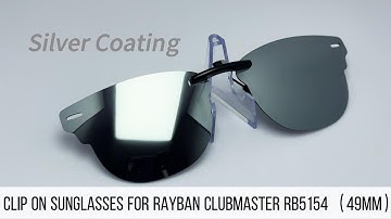 How to Attach Clip-On Lenses to RayBan CLUBMASTER RB5154 49×21 5154 (Silver Coating)