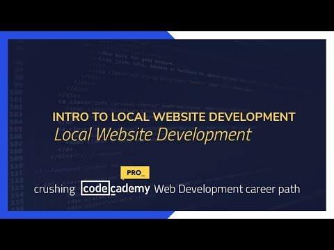 Crushing Codecademy PRO WEB DEVELOPMENT career path Challenge - Local Website Development