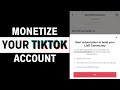 How to monetize tiktok account easy  tiktok monetization