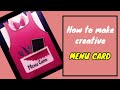 How to make creative  beautiful menu card  zeba zaheen