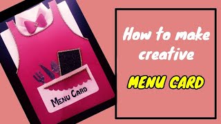How To Make Creative & Beautiful Menu Card / #ZEBa ZAHEEN
