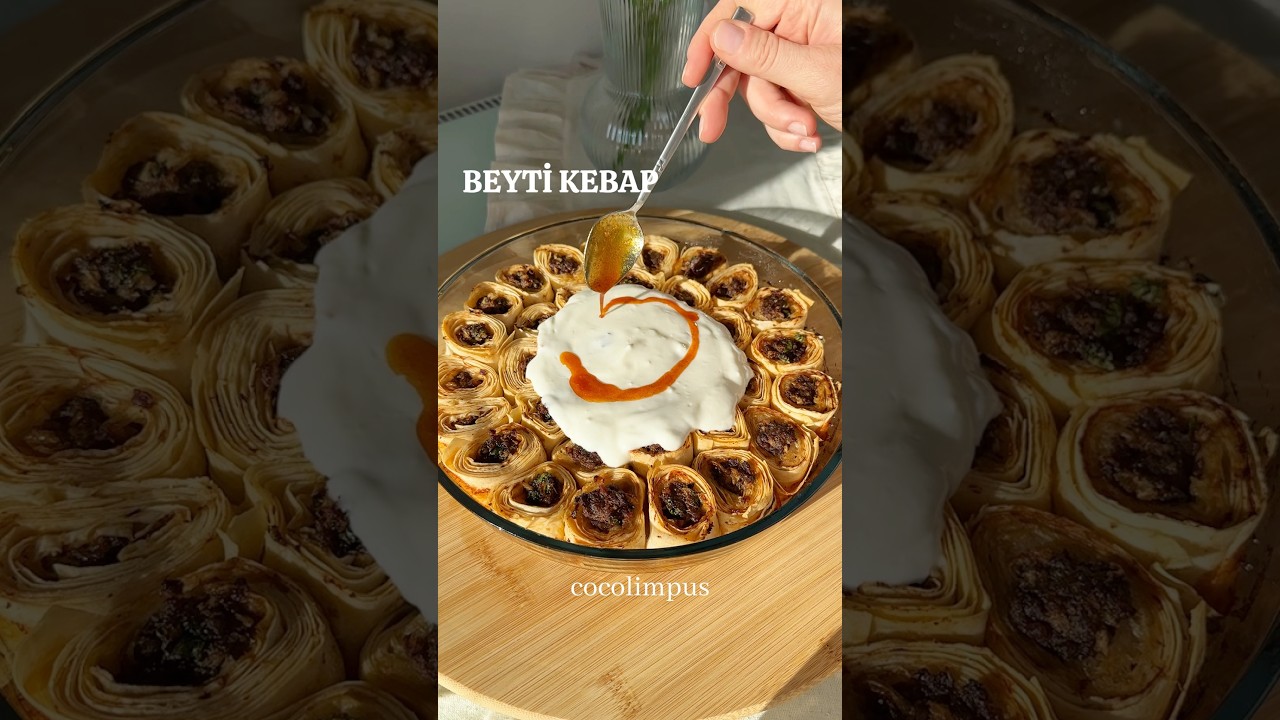 Beyti Kebap 😍 tarif detayı açıklamada #lezzet #pratik #yufka #beyti #kebap #food #tarif #recipe
