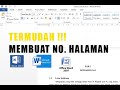 CARA TERMUDAH MEMBUAT NOMOR HALAMAN DI MICROSOFT WORD