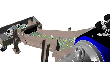 Industrial Rubber Curtain simulation with Algoryx Momentum Granular