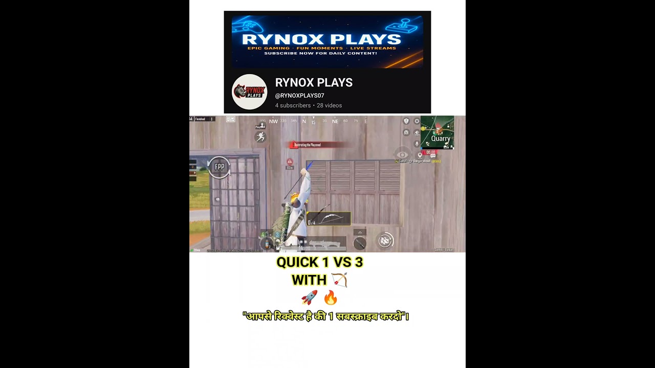 "1v3 Crossbow Clutch 🔥 | Silent But Deadly!"