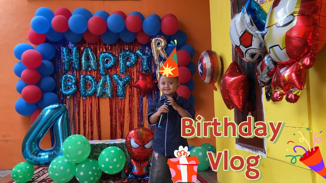 Raka Birthday Party 🕷️🕸️Spiderman Turning 4🕸️🕷️