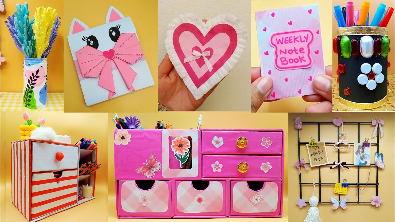 Cute Student Craft Ideas ✨🩷 DIY Aesthetic  Study Table Organizing And Decoration ideas 💡💫  