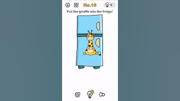 #shorts Brain Out Level 18 Puzzle - Put the giraffe into the fridge walkthrough solutions