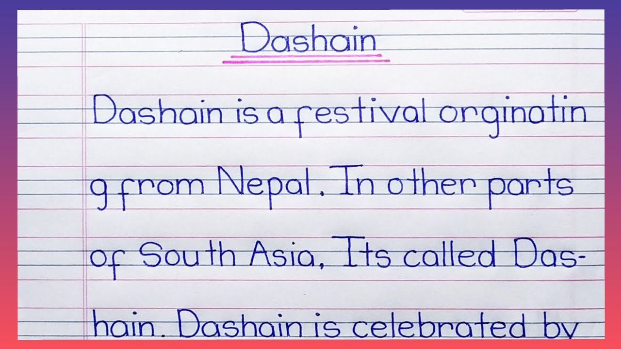 dashain essay in english for class 6