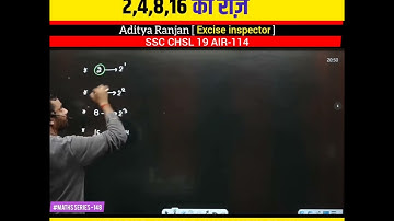 DIVISIBILITY (विभाज्यता) Rules of 2,4,8, 16 by Aditya Ranjan sir||CGL CHSL MTS CPO CDS #shorts#maths