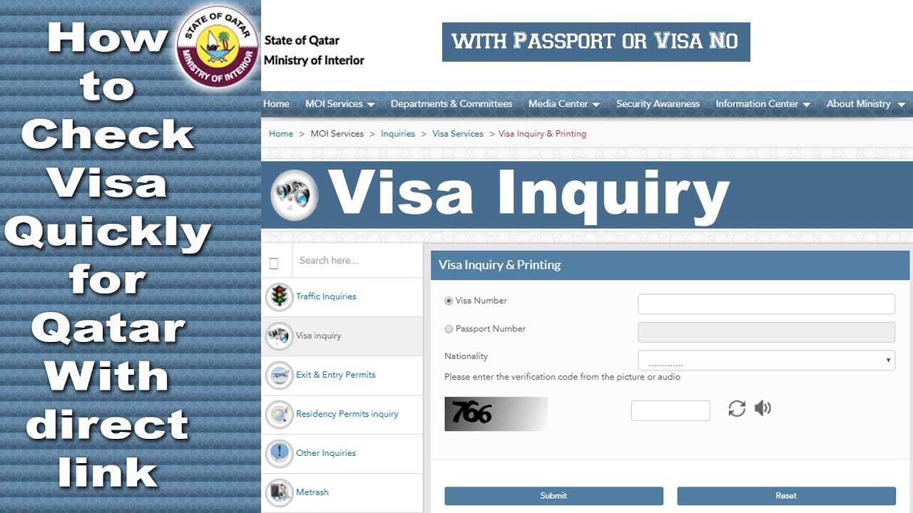 How To Check Visa Quickly For Qatar With Direct Link Qatar Visa
