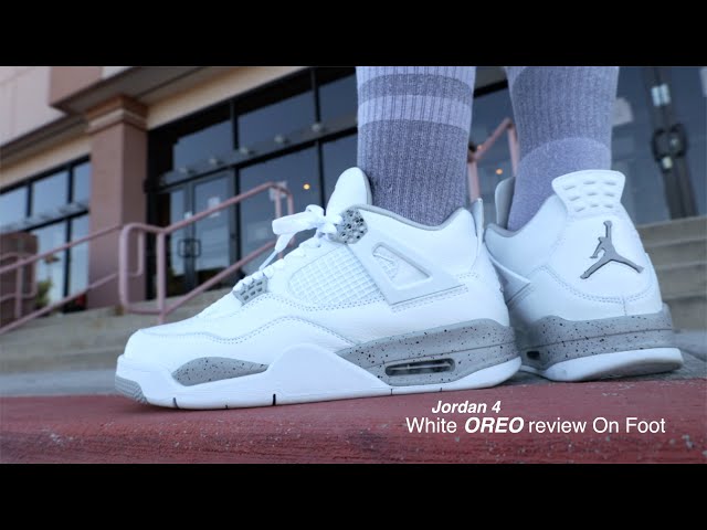 Gifted) Jordan 4 Tech White Review On foot - YouTube