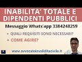 INABILITA' TOTALE PER DIPENDENTI PUBBLICI