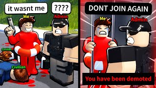 They kicked me out of the Roblox SWAT academy