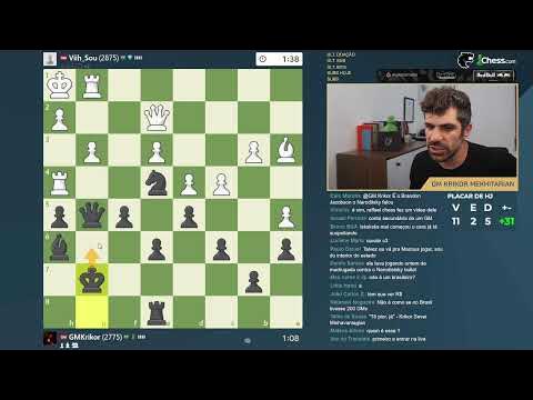 👉Krikor Mekhitarian jogando na corda bamba no Floripa Chess Open 