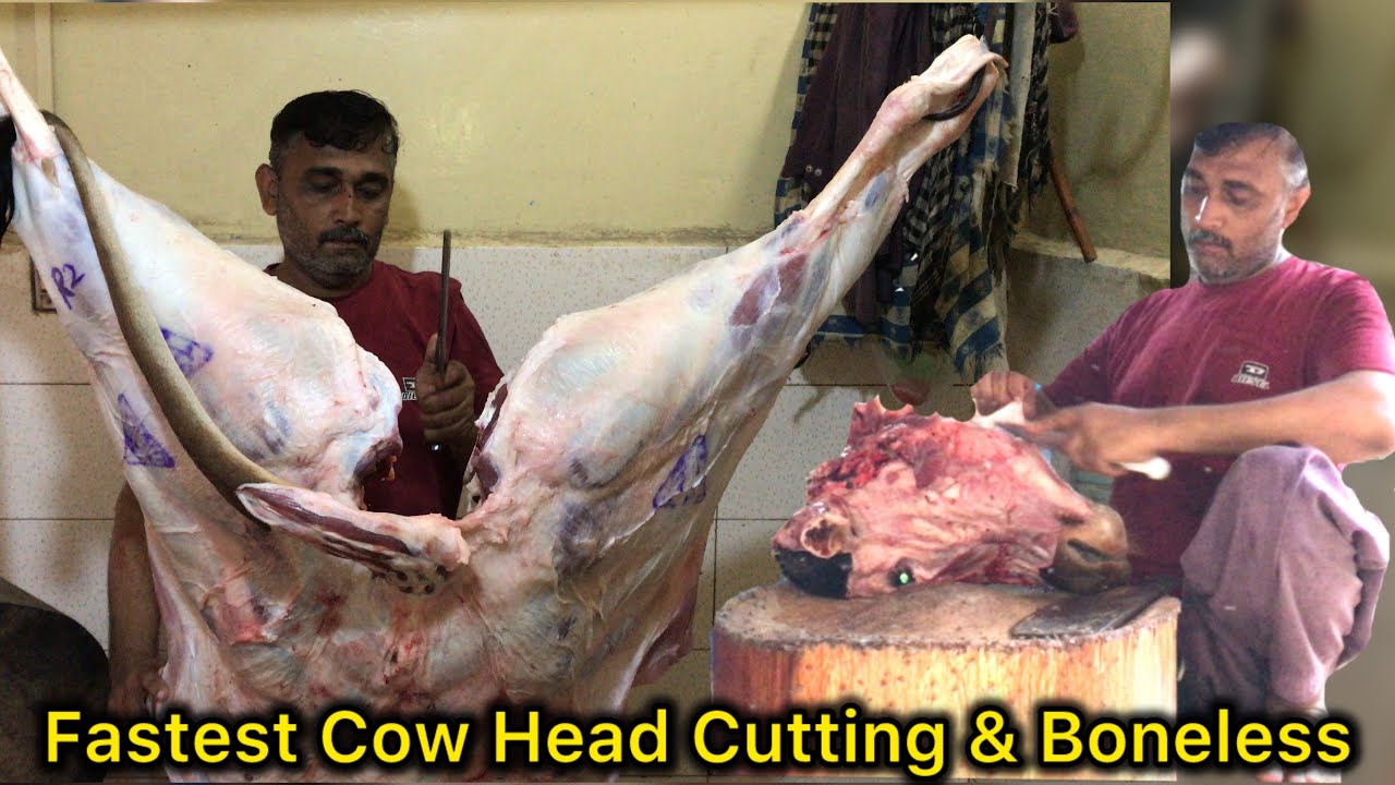 Fastest Cow head Cutting And Boneless Just in 20 minuts by Expert ...