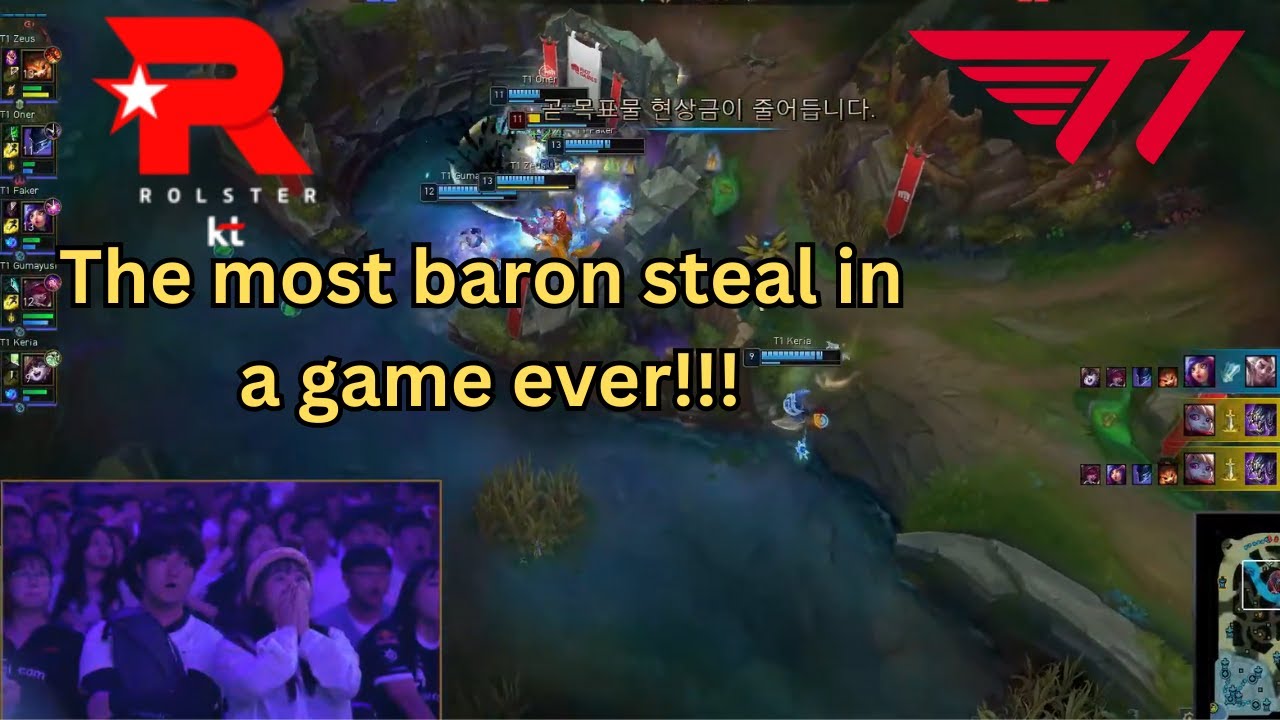 Crazy Baron Steal KT vs T1 
