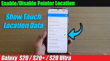 Galaxy S20/S20+: How to Enable/Disable Pointer Location