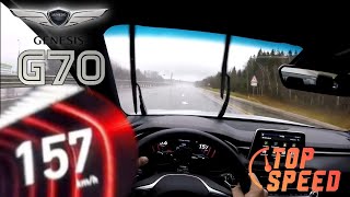 Genesis G70 - Fast Rainy Driving. Driver’s Eyes