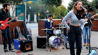 AMAZING STREET MUSICIANS JOIN ME | Radioactive - Imagine Dragons | Allie Sherlock Cover