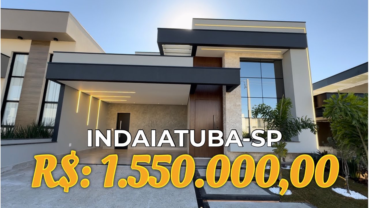 🤩 BELÍSSIMA CASA TÉRREA COM 3 SUÍTES + ESCRITÓRIO EM INDAIATUBA | CONDOMÍNIO FECHADO