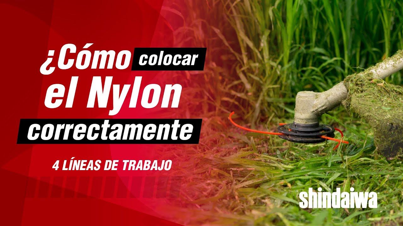 Cómo instalar 4 líneas de nylon en el cabezal metálico de