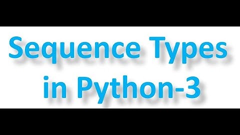 Sequence Type 3 [Tuple]