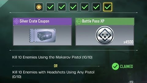 Call of Duty Mobile Kill 10 Enemies Using the Makarov Pistol Task Complete