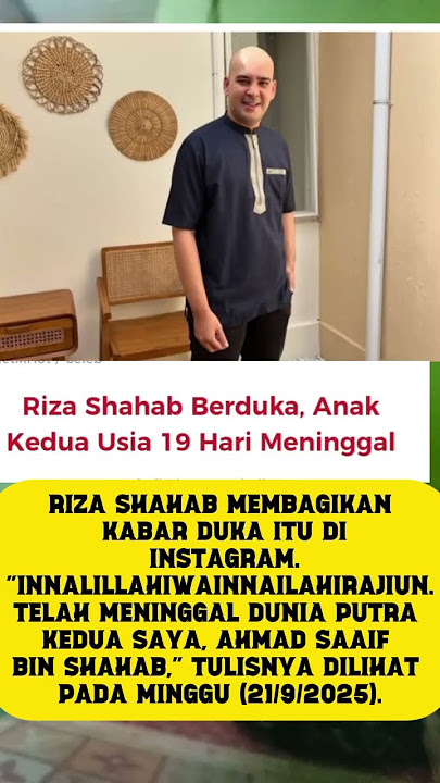 BERITA DUKA ANAK KE 2 RIZA SHAHAB MENINGGALDUNIA#artist #selebriti #shorts
