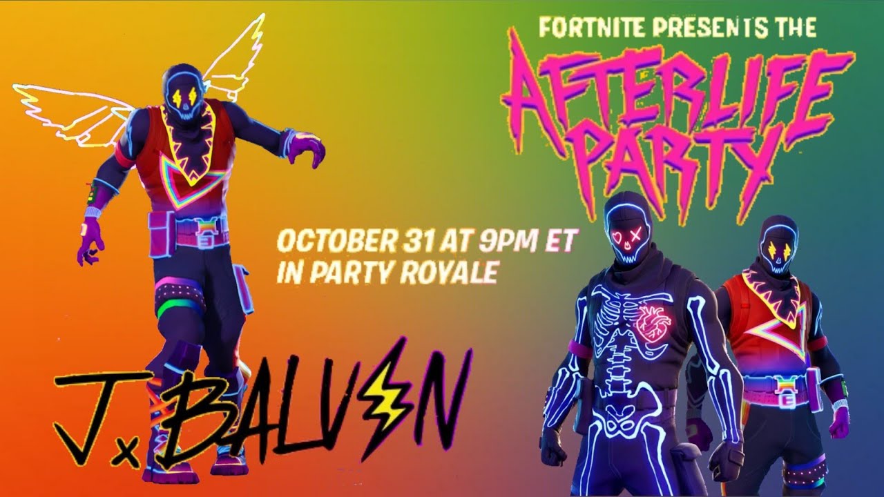 The Afterlife Party with @JBALVIN ft. @sechmusic | Fortnite Party Royale | Halloween