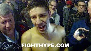 JOHN MOLINA JR. SECONDS AFTER MULTI-KNOCKDOWN SLUGFEST WITH IVAN REDKACH; CELEBRATES WITH FANS