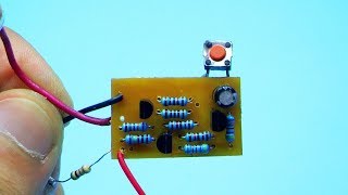 One button Push On Push Off ! The simplest circuit.