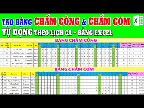 Video Hướng Dẫn Tạo Bảng Chấm Công Tự Động Theo Lịch Ca |... - youtube