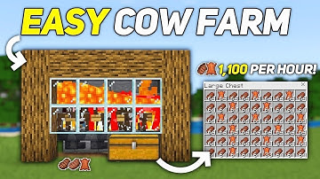 BEST COW FARM IN 1.21 Minecraft Bedrock | Java ( windows , console , MCPE )