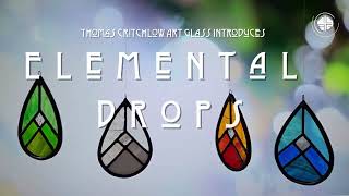 Elemental Drop Stained Gl Ornaments