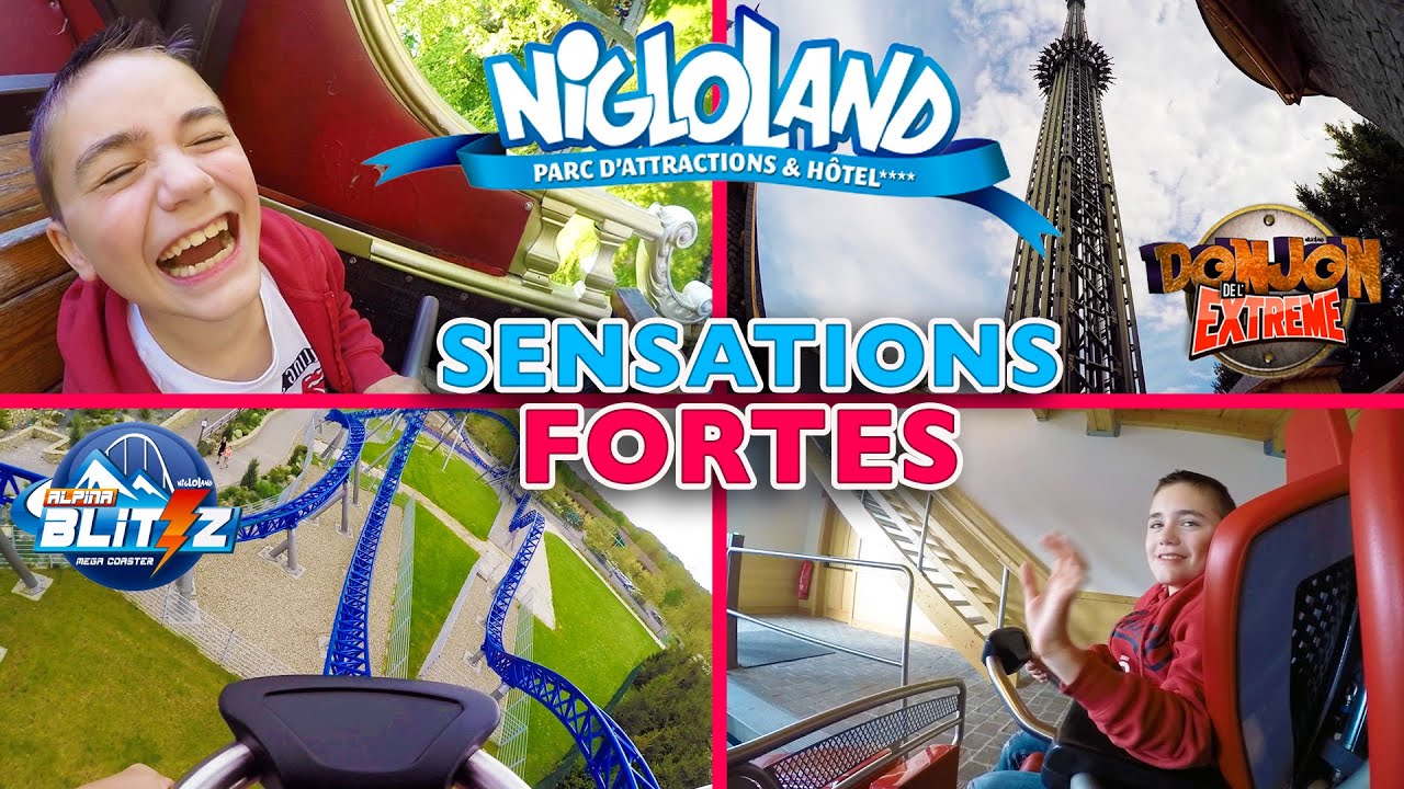 VLOG - Sensations Fortes pour Néo à Nigloland - Manèges Donjon de l'extrême & Alpina Blitz