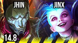 JHIN & Morgana vs JINX & Rell (ADC) | Quadra, Legendary, 14/3/8, 400+ games | EUW Master | 14.8