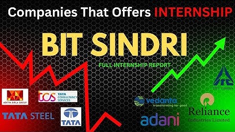 Companies That Offers Paid INTERNSHIP At BIT SINDRI || Last Year