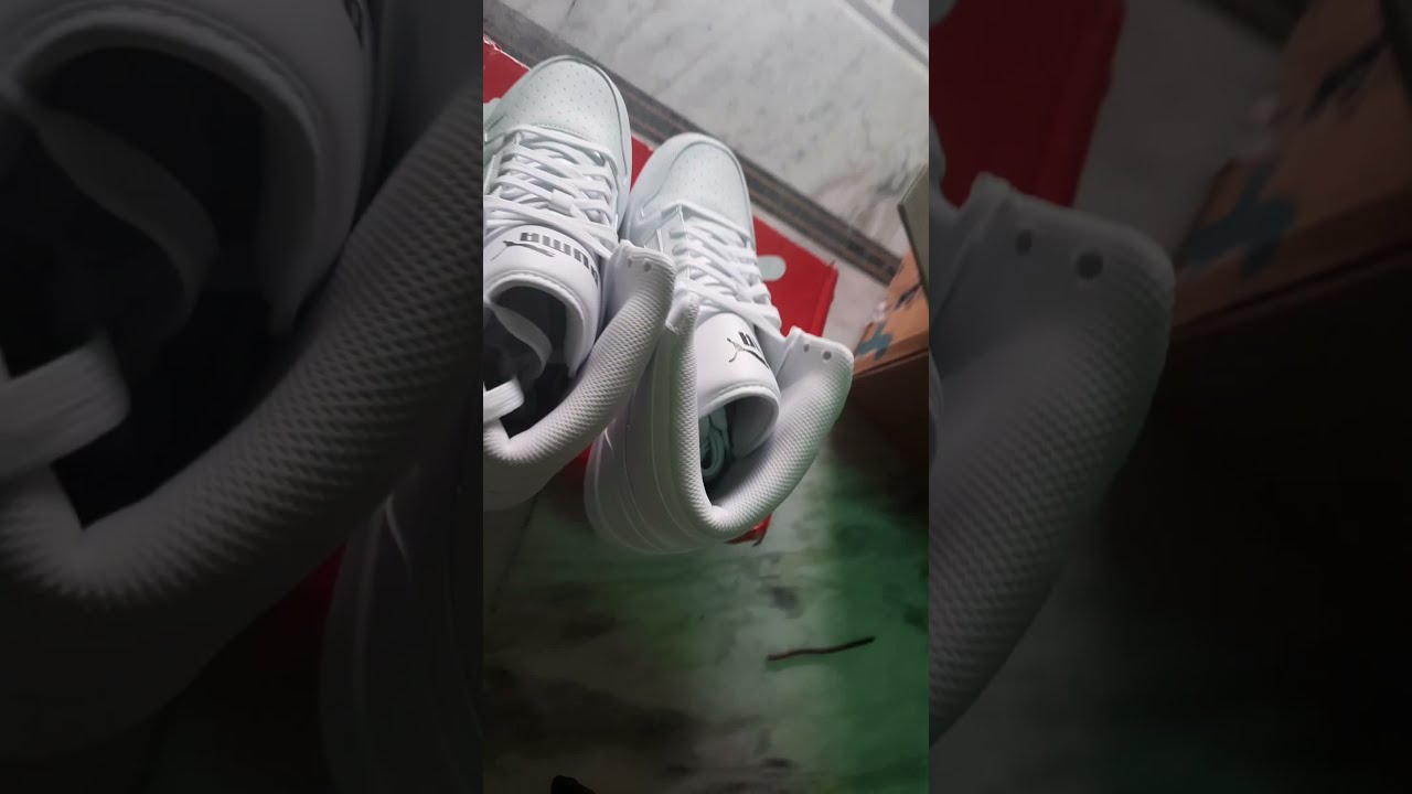 Puma Rebound Layup High top shoes(white) Unboxing