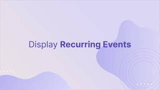 Display Recurring Events