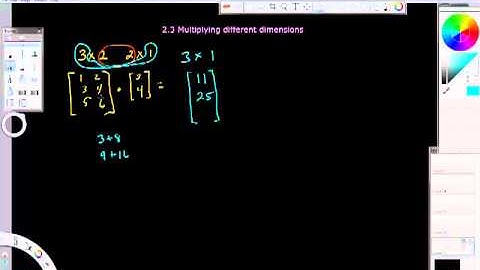 pre calc 2.3 multiplying matrices different dimensions