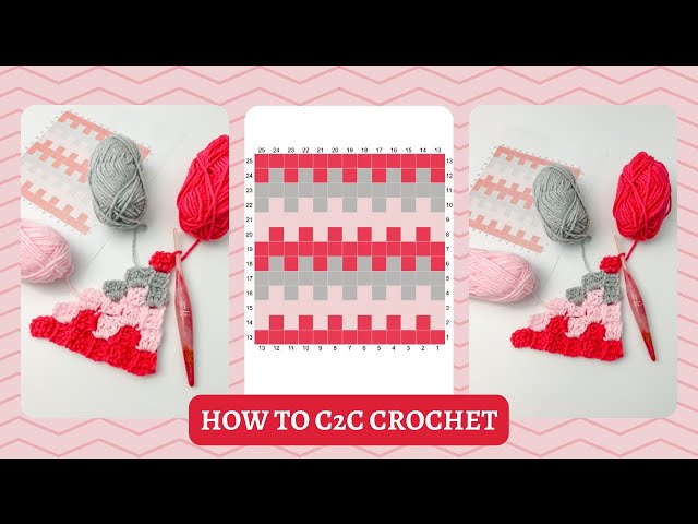 How to Corner to Corner C2C Crochet Easy Tutorial, C2C Crochet
