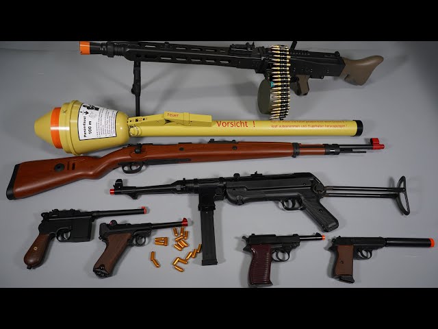 WW2 Shell ejecting Toy Gun - MP40 MG42 Luger P08 Nerf Gun and