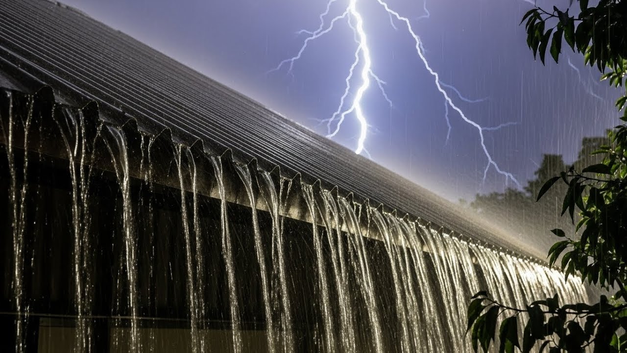 Soothing Rainstorm on Tin Roof 🌧️ Natural Sleep Aid & Relaxation Ambience #15