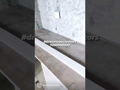 White Neno Stone Pasting on Kitchen Top Counter l Dreams Decorators l