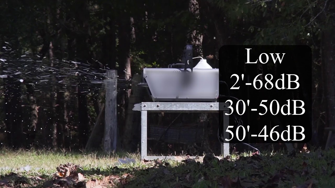 Snow Machine Audio Level Comparison